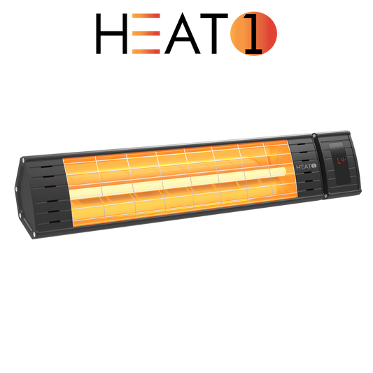 Terassilämmitin ECO pro-line 2300W kaukosäätimellä, musta HEAT1