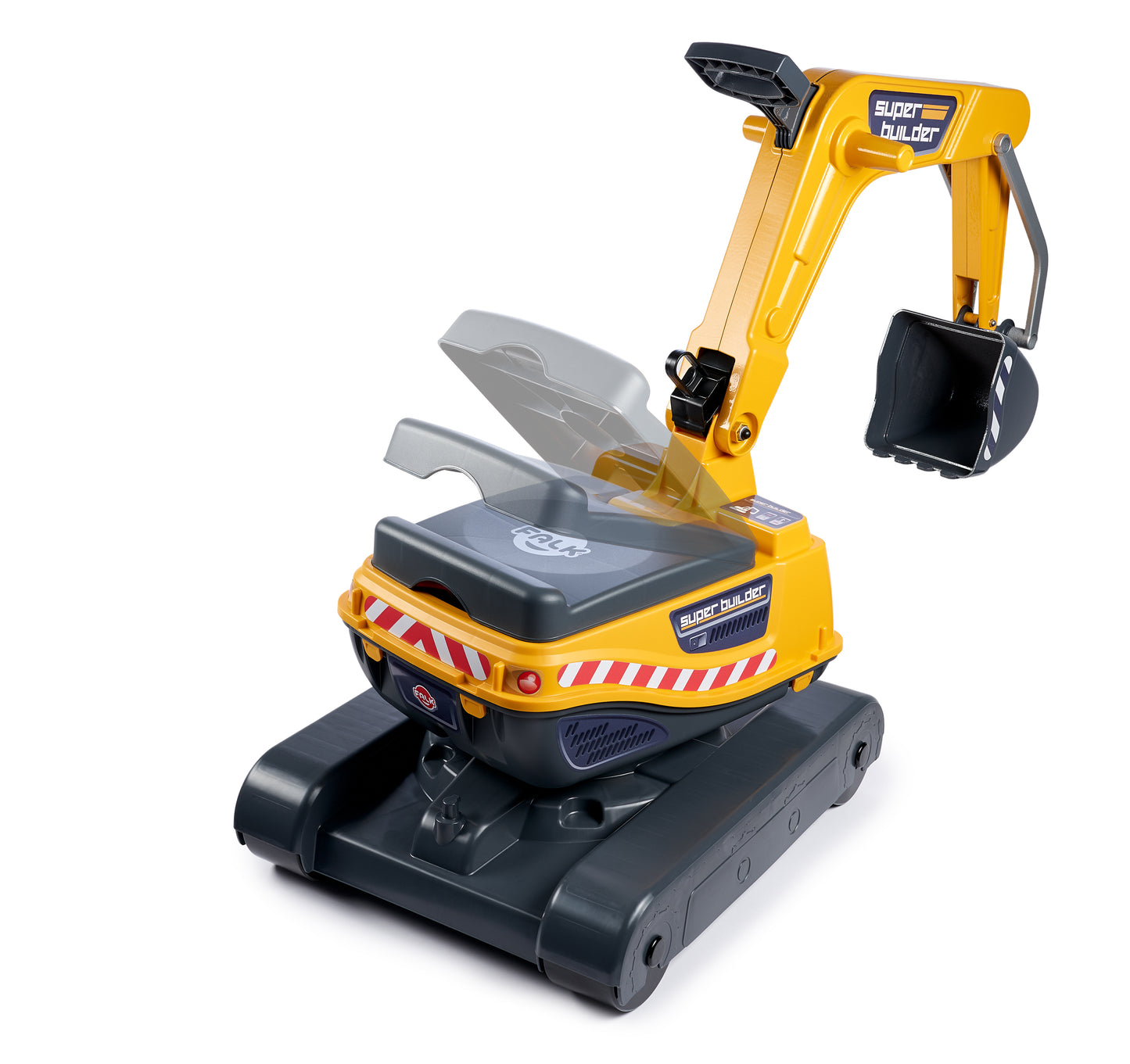 Kaivinkone Super Builder perävaunulla FALK