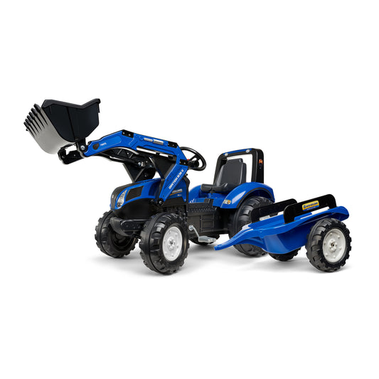 Kuormaajalla ja peräkärryllä FALK New Holland