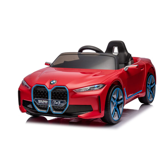 Sähköauto BMW I4 4X12V moottorit, EVA -renkaat, keinonahkaistuin