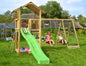 Leikkitorni Jungle Gym Sierra 2.1 ja 2-Climb Module 220 ja vihreä liukumäki