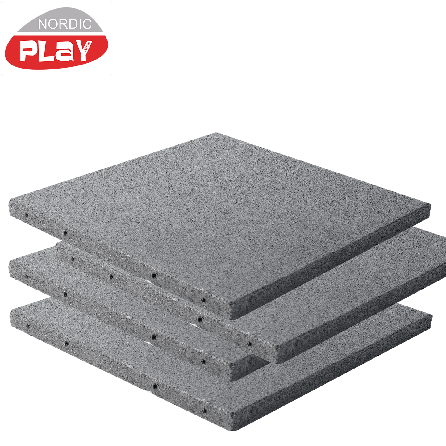 Kumilaatta 50 x 50 x 3 cm harmaa NORDIC PLAY Active 30 m2 - 120 kpl.
