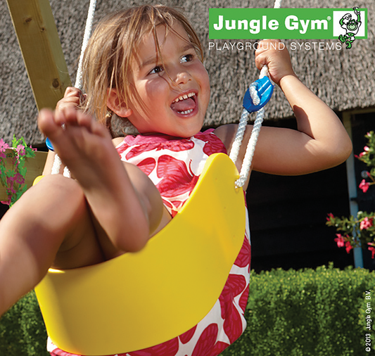 Sling Swing, kevytrakenteinen ja joustava keinuistuin, keltainen Jungle Gym
