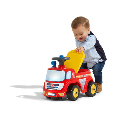 Paloauto ride-on säilytystilalla, ratti ja äänitorvi FALK