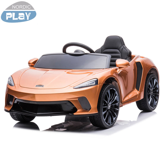 Sähköauto McLaren GT 12V4,5AH, EVA-renkaat, nahkaistuin, BT, spraymaalattua kuparia NORDIC PLAY