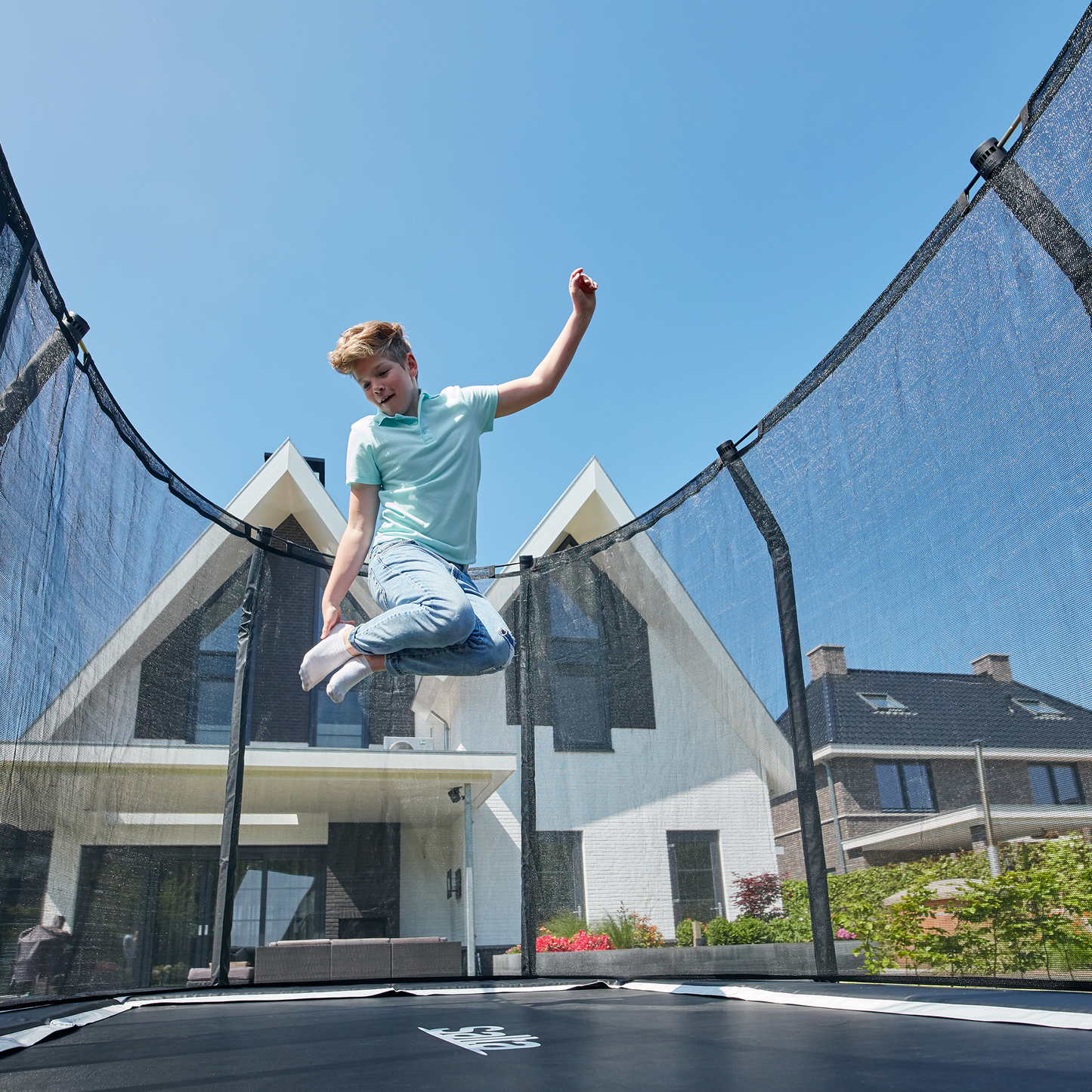 Trampoline Premium Ground sis. Turvaverkon 305 x 214 cm Salta