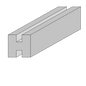 Keskitolppa (H -muoto) profiiliaitaan, 90x90x2700 mm HORTUS