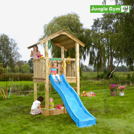 Leikkitornikokonaisuus Jungle Gym Casa 2.1 sininen liukumäki