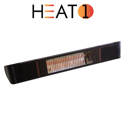 Terassilämmitin ECO pro-line 2000W, BT -sovellus ja kaiuttimet, musta HEAT1