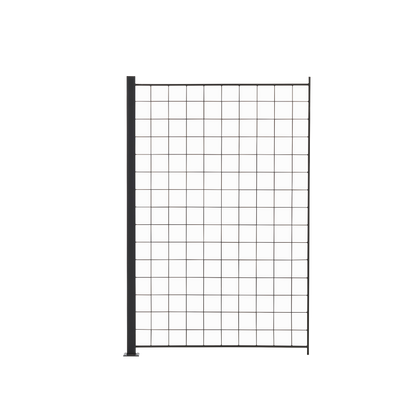 1 Lisäpaneeli säleikköä 150 x 100 cm, antrasiitti, mukana 1 kpl 158cm alumiinitolppa
