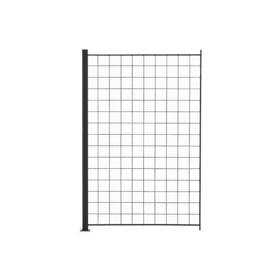 1 Lisäpaneeli säleikköä 150 x 100 cm, antrasiitti, mukana 1 kpl 158cm alumiinitolppa