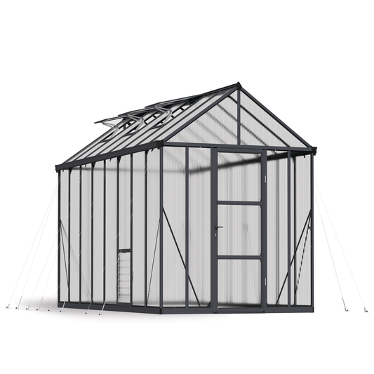 Kasvihuone Glory 12,2 m2, harmaa runko, Palram - Canopia