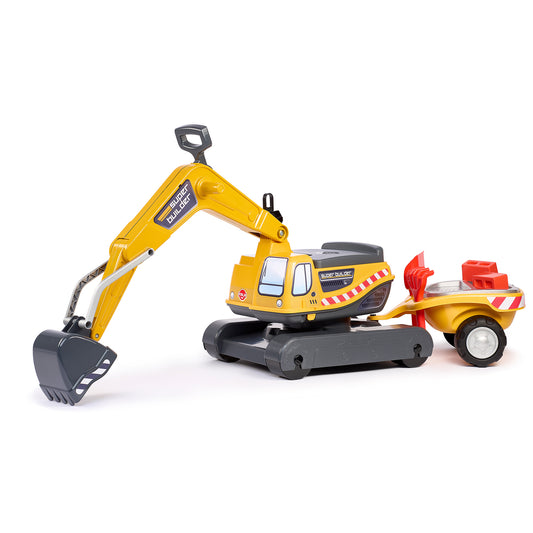 Kaivinkone Super Builder perävaunulla FALK