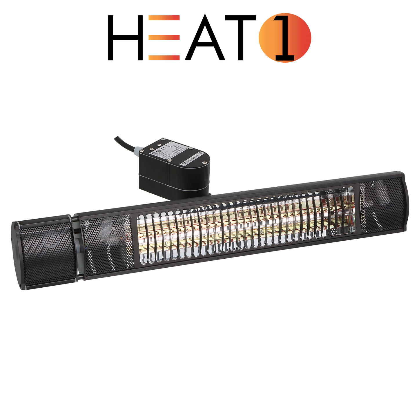 Terassilämmitin ECO plus-line 2000 W, oskilloiva, musta HEAT1