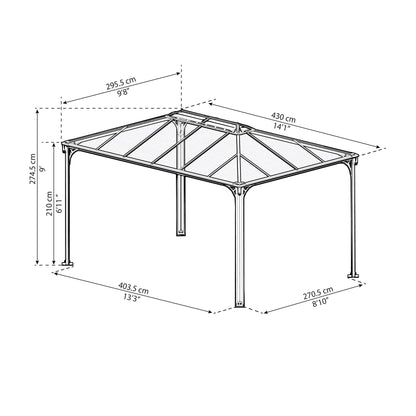 Paviljonki Martinique 4300, harmaa Palram - Canopia