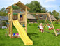 Leikkitorni Jungle Gym Sierra 2.1 ja 2-Swing Module 220 ja keltainen liukumäki