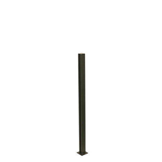 Multi -alumiinitolppa 100 cm lasipaneelille, 108 cm HORTUS