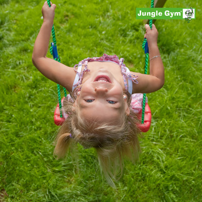 Swing, punainen keinuistuin, sisältää köyden Jungle Gym