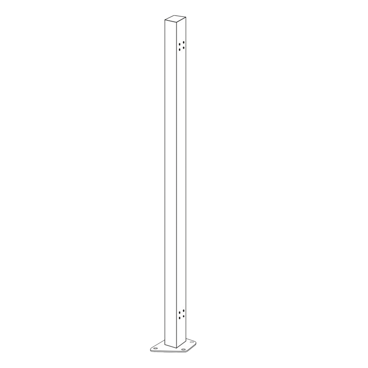 Aloitustolppa -sisäänvedettävälle sivumarkiisille korkeus 160 cm HORTUS