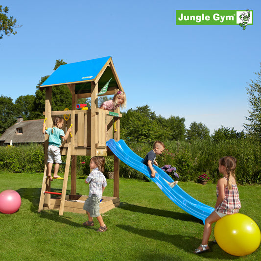 Leikkitornikokonaisuus Jungle Gym Castle 2.1 ilman liukumäkeä