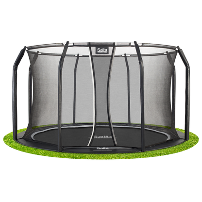 Trampoliini Royal Baseground Ø427 cm, musta, sis. Turvaverkon Salta