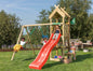 Leikkitorni Jungle Gym Totem, 2-Swing Module 200 ja punainen liukumäki