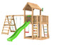 Leikkitorni Jungle Gym Mansion 2.1 ja 2-Climb Module 220, vihreä liukumäki ja 120 kg hiekkaa