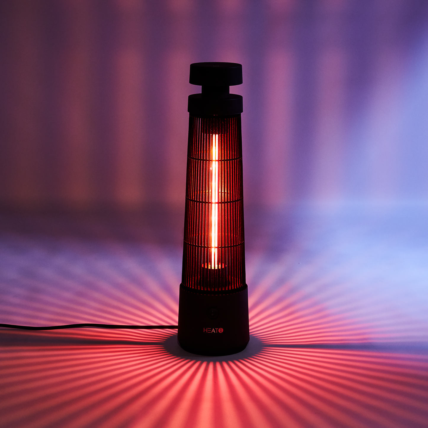 Terassilämmitin ECO high-line pöydänalusmalli "Cone" 1200W, musta HEAT1
