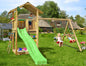 Leikkitorni Jungle Gym Sierra 2.1 ja 2-Swing Module 220 ja vihreä liukumäki