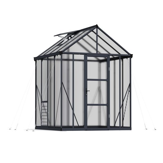 Kasvihuone Glory 6,2 m2, harmaa runko, Palram - Canopia