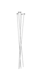Harjaterästolppa, 8 mm, harmaa, harmaa suojus, 110 cm x 25
