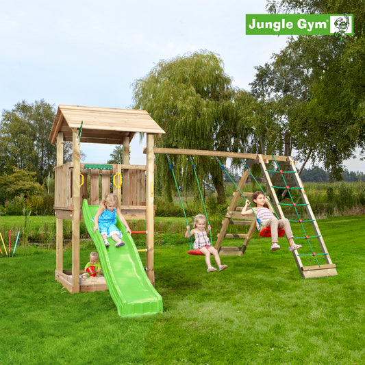 Leikkitornikokonaisuus Jungle Gym Casa 2.1 ja 2-Climb Module 220 ilman liukumäkeä
