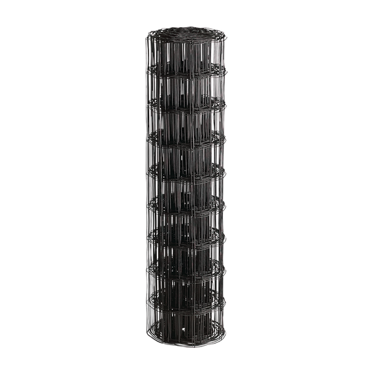 Puutarha-aita, 0% PVC, musta, 10 x 10 cm, 60 cm x 25 m