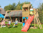Leikkitorni Jungle Gym Resort, 2-Swing Module 200 ja punainen liukumäki