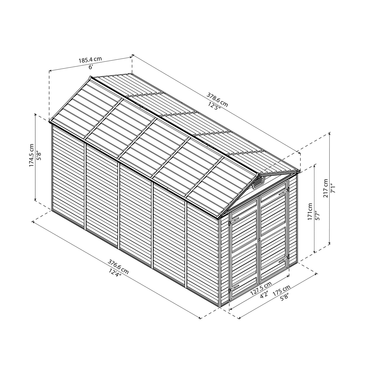 Vaja SKYLIGHT 7,0 m2 Keskiyön harmaa Palram - Canopia