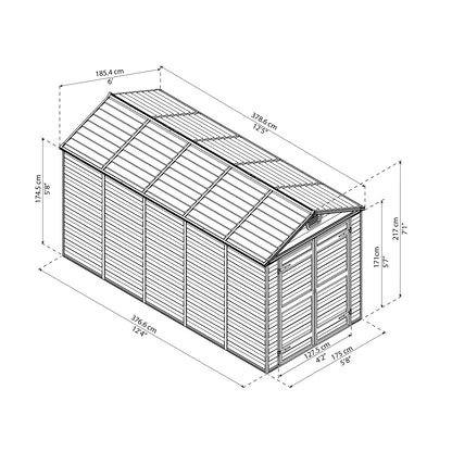 Vaja SKYLIGHT 7,0 m2 Keskiyön harmaa Palram - Canopia