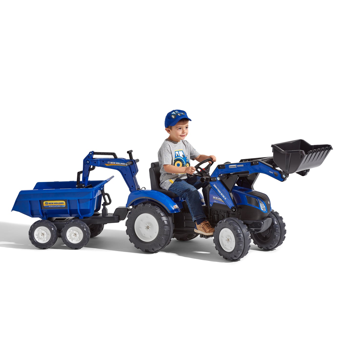 Kaivuri sis. peräkärryn kipillä FALK New Holland