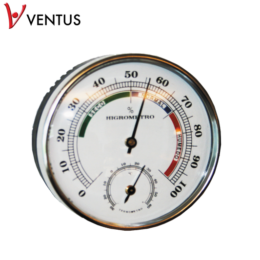 Lämpö/kosteusmittari Ø85 x 25 mm WA085 VENTUS