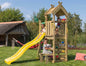 Leikkitorni Jungle Gym Teepee, keltainen liukumäki