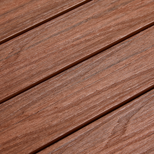 Terrance deck tiles composite 30 x 30 cm 4 kpl., tiikinvärinen HORTUS