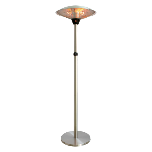 Terassilämmitin lattiamalli säädettävällä jalalla 900/1200/2100 W, HA, hopea HORTUS