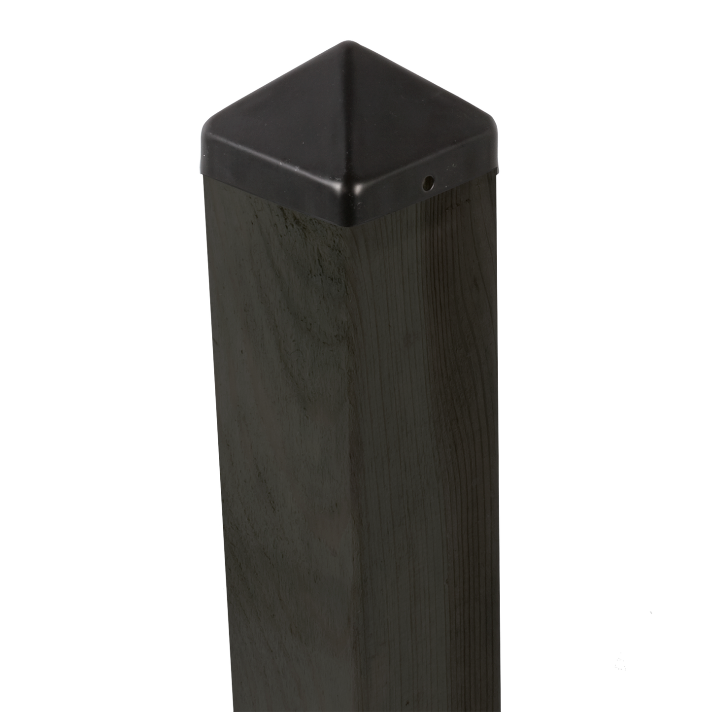 5 kpl erä, Tolpanhattu, musta, ruuvattava 101 x 101 mm