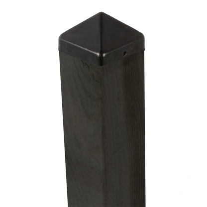5 kpl erä, Tolpanhattu, musta, ruuvattava 101 x 101 mm