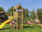 Leikkitorni Jungle Gym Teepee, 2-Swing Module 200 ja keltainen liukumäki
