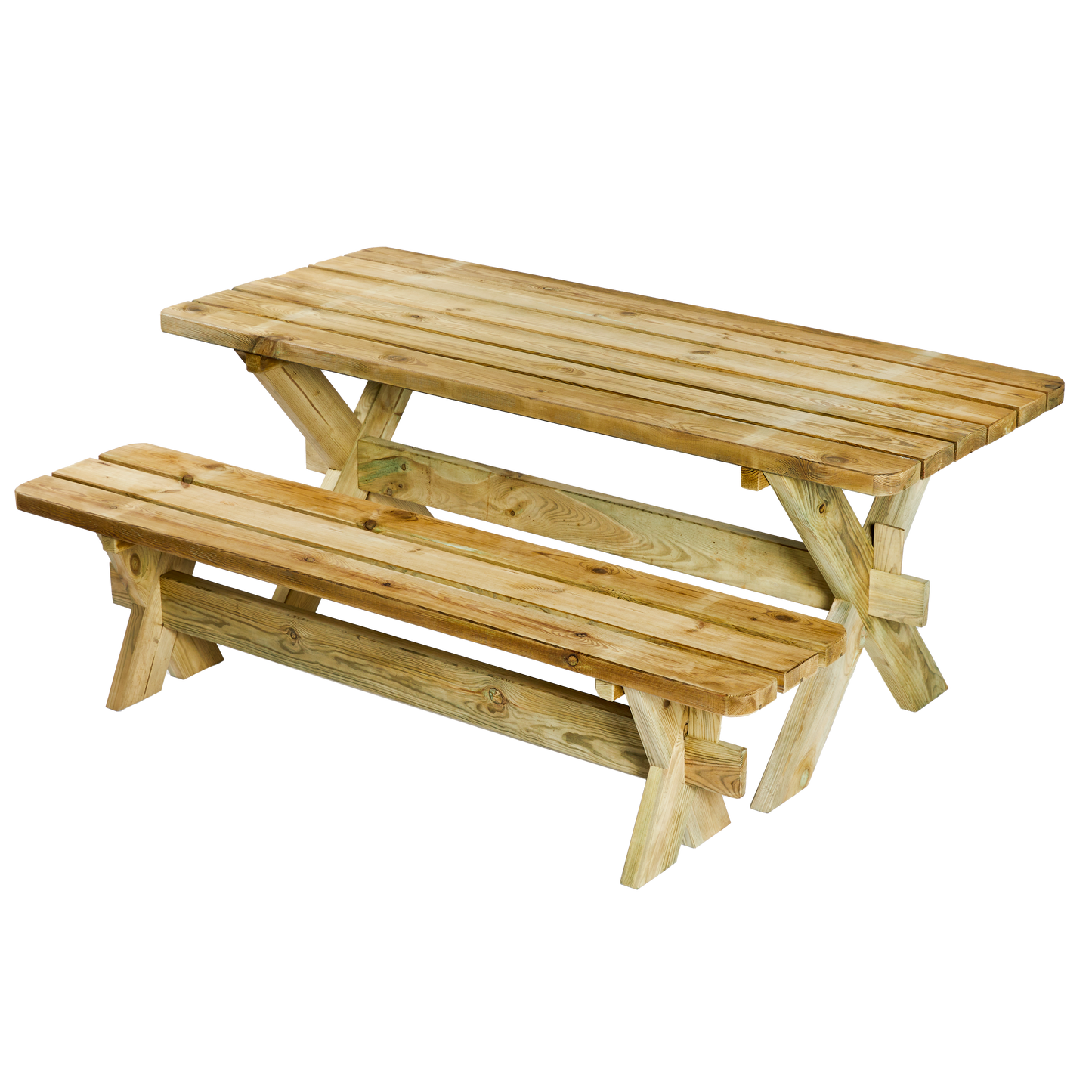 Penkki, painekyllästettyä mäntyä 48 x 177 x 38 cm, HORTUS AUTHENTIC