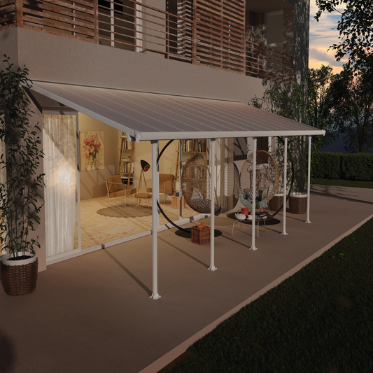 Terassikatos-setti Feria 25,0 m2, valkoinen Palram - Canopia