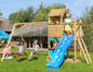 Leikkitorni Jungle Gym Resort, 2-Swing Module 200 ja sininen liukumäki