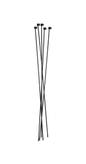 Harjaterästolppa, 8 mm, musta, musta suojus, 110 cm x 25