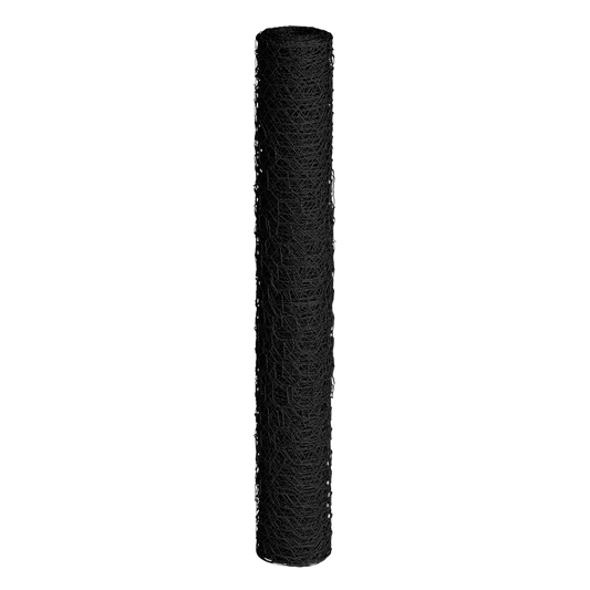 Kudottu verkko, musta, 25 x 500 mm, 0,7 mm,  10 m