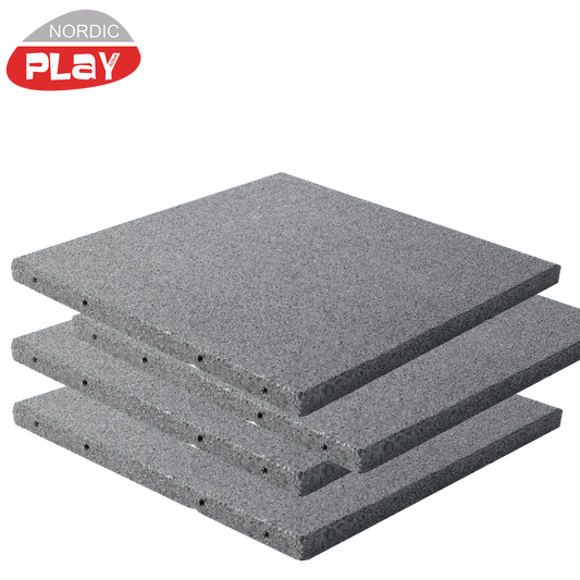 Kumilaatta 50 x 50 x 3 cm harmaa NORDIC PLAY Active 7,5 m2, 30 kpl.